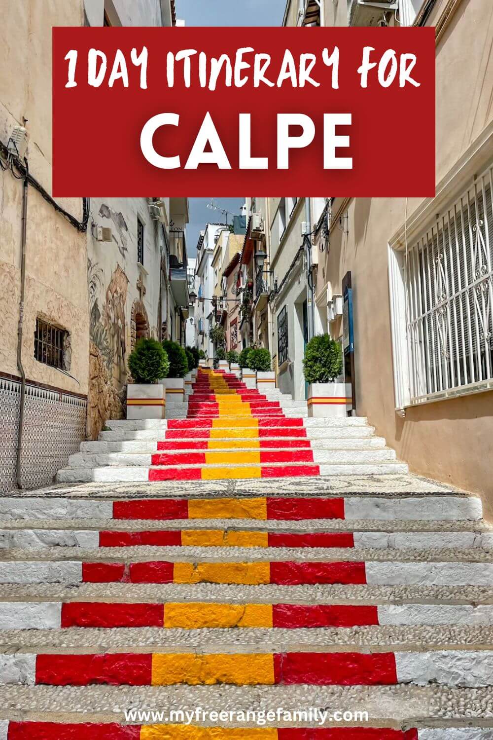 An image to encourage readers to save this blog - 1 day itinerary for Calpe