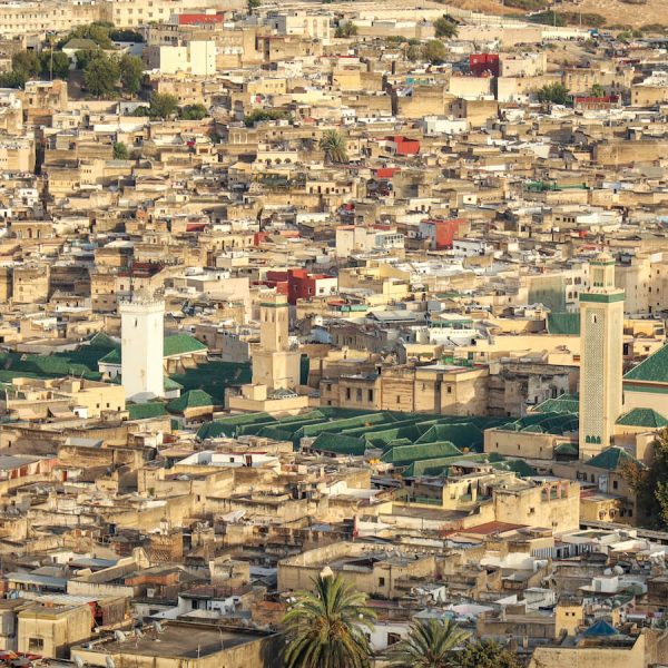 A bird's eye view of the biggest Medina in the world - Fes - planning a 1 month itinerary and road trip through Morocco