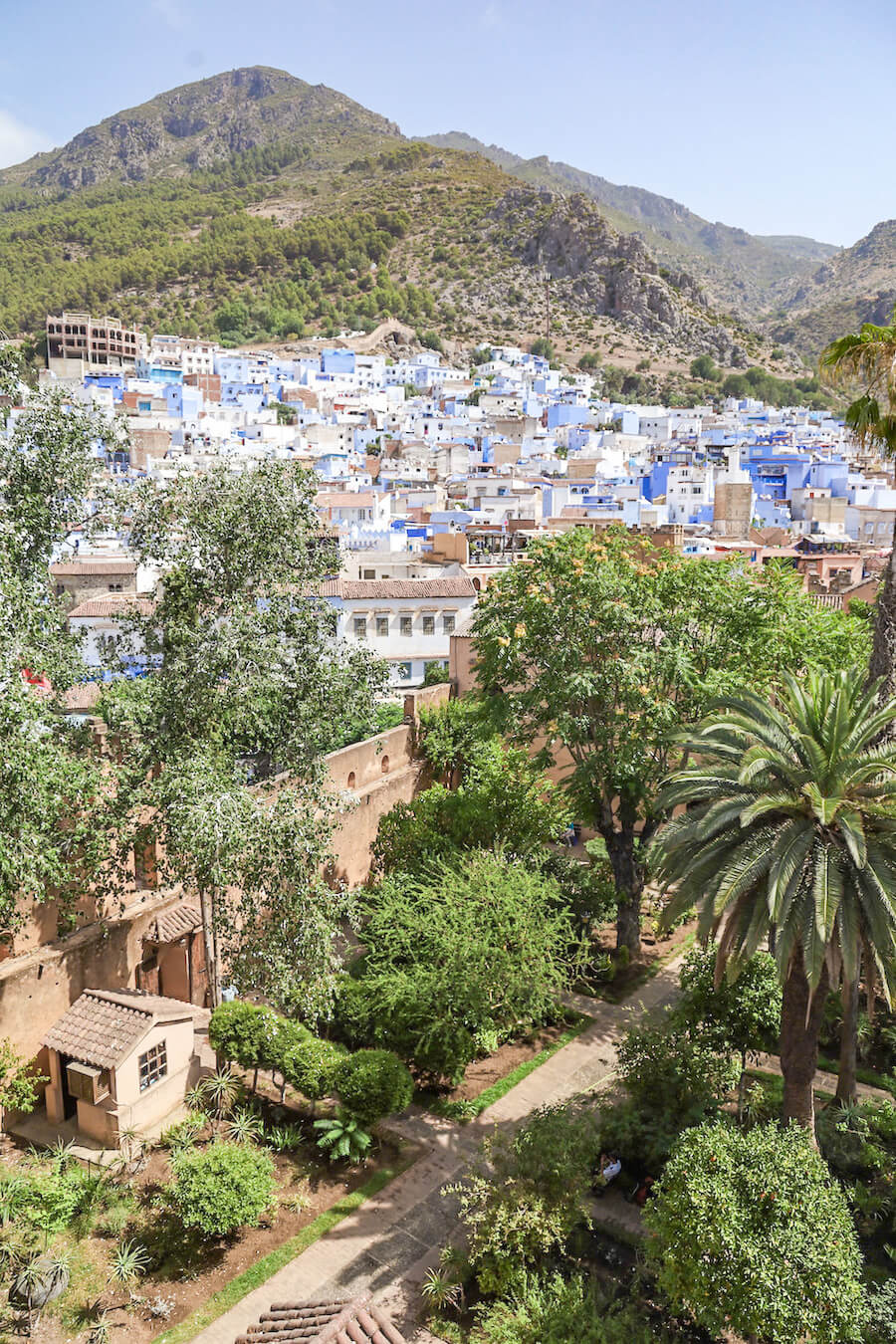 The mountainside village of Chefchaouen - a must see on a 12 days tour or travel itinerary in North Morocco
