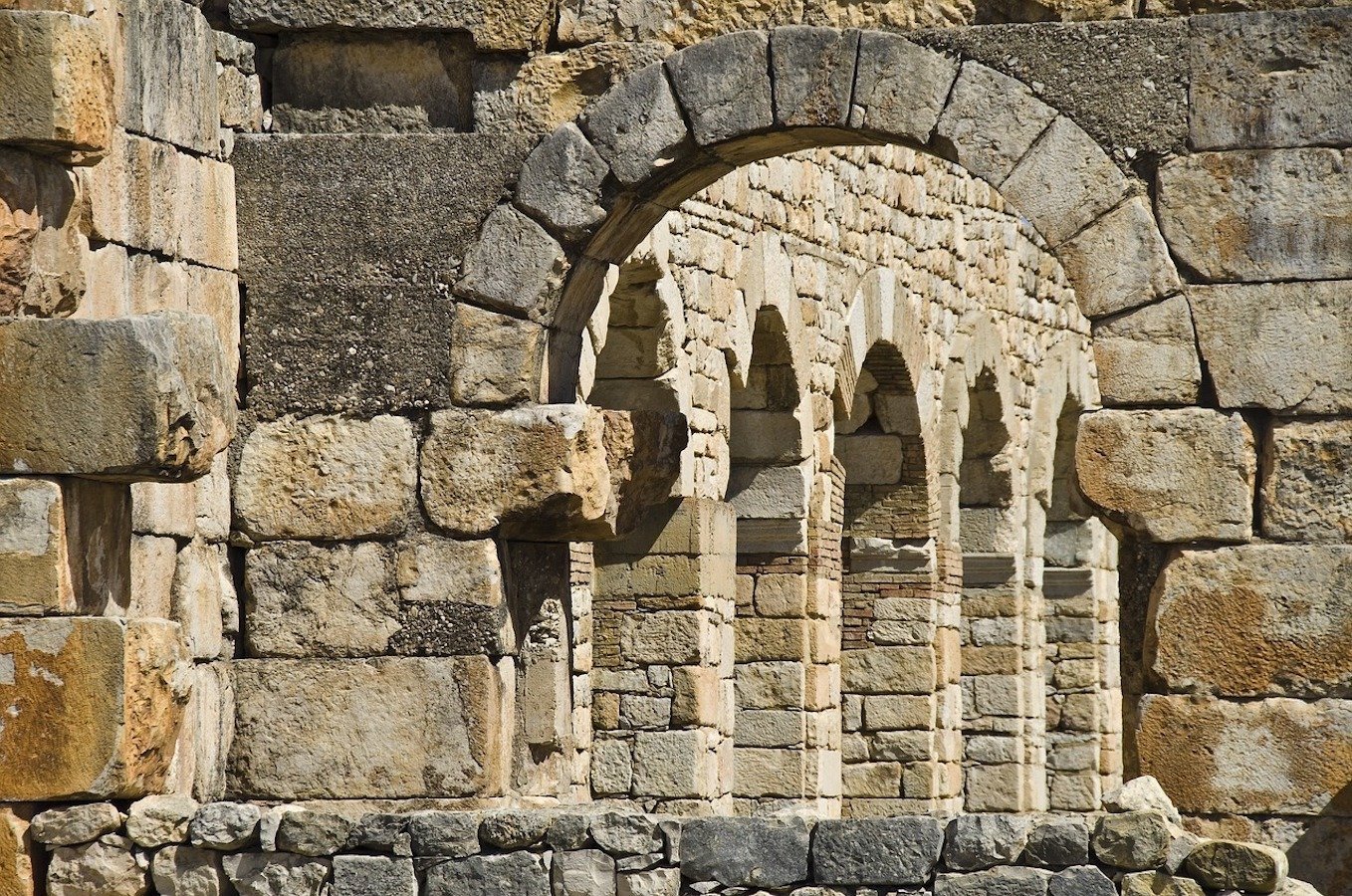 The Roman ruins of Volubilis near Meknes and Moulay Idriss Zerhourn in the north of Morocco.