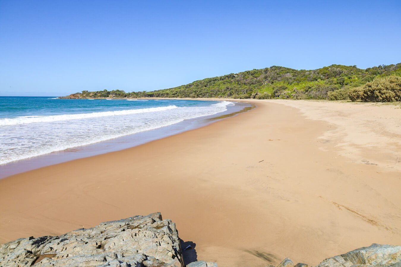 Springs beach in Agnes Water, one of the prettiest beaches in the area.