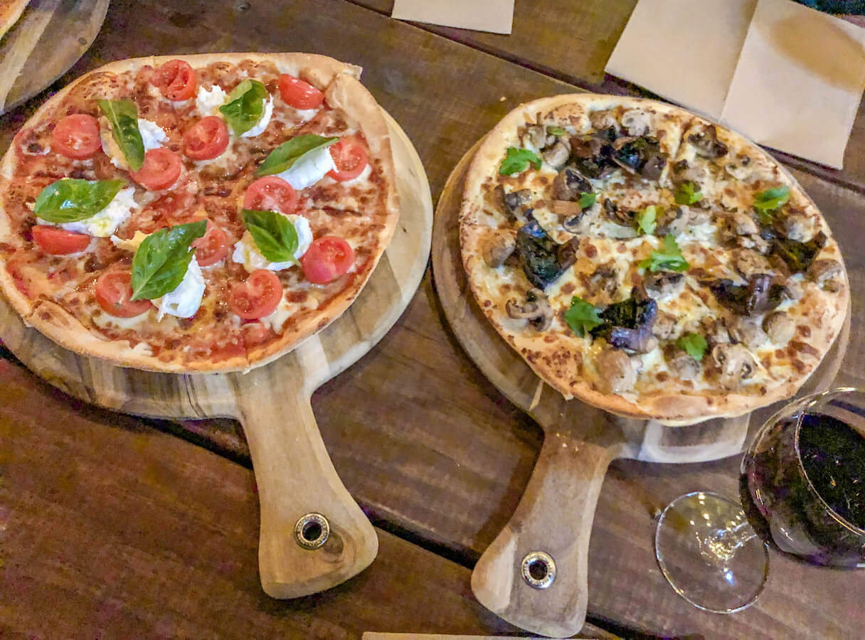 The delicious pizza from Round Hill Pizza in Agnes Water