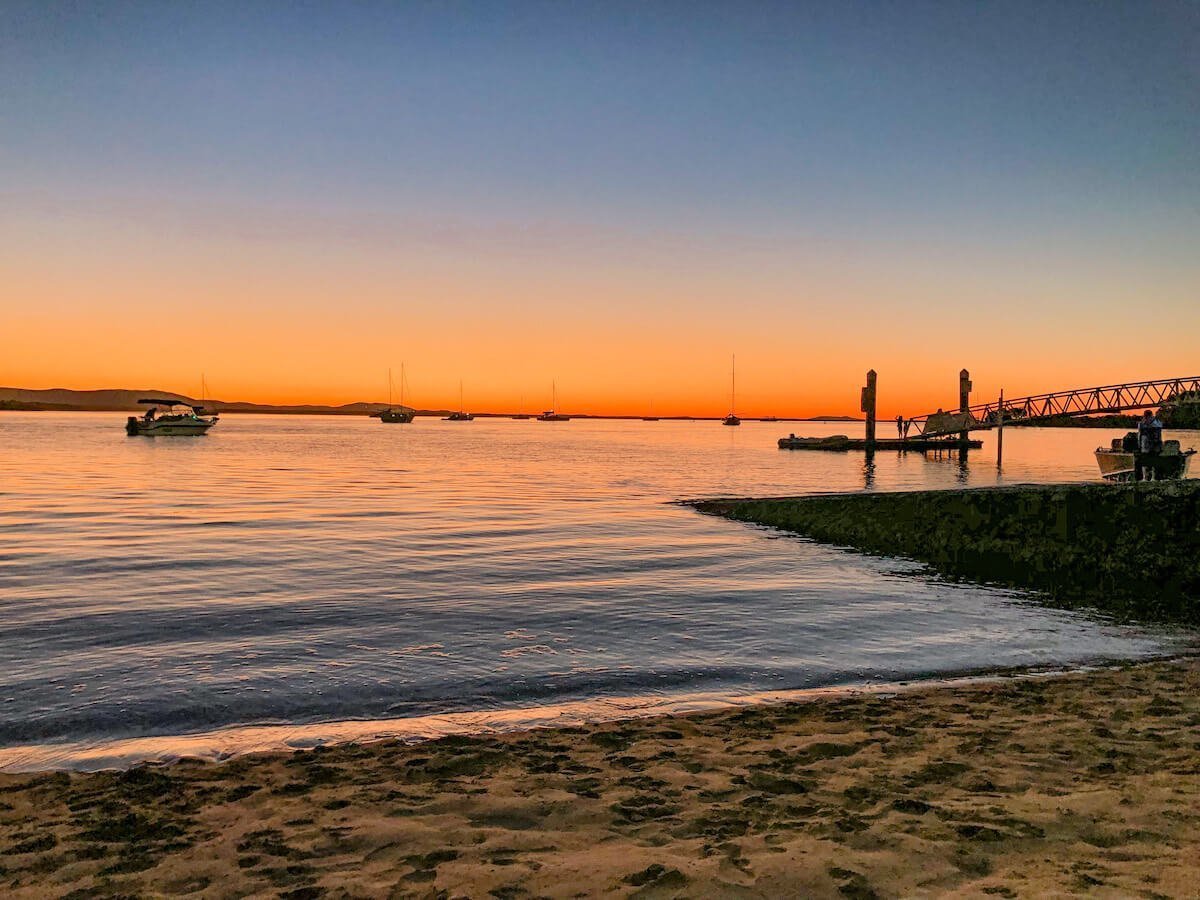 The sunset from the beach in 1770.