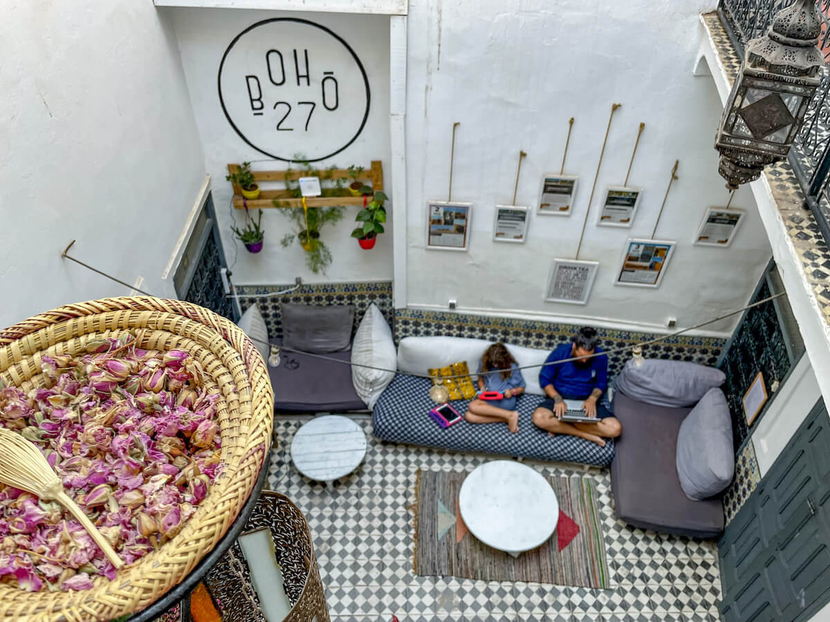 Riad Hostel Boho 27 Marrakech is one of the best hostel and backpacking riads to stay in Marrakech