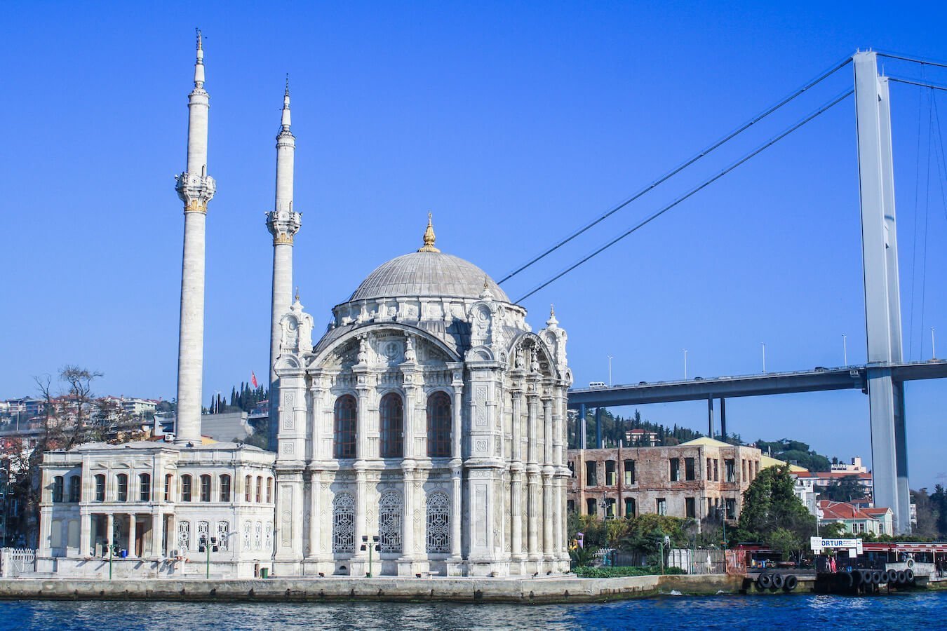 Ortokoy Mosque on a bosphorus tour