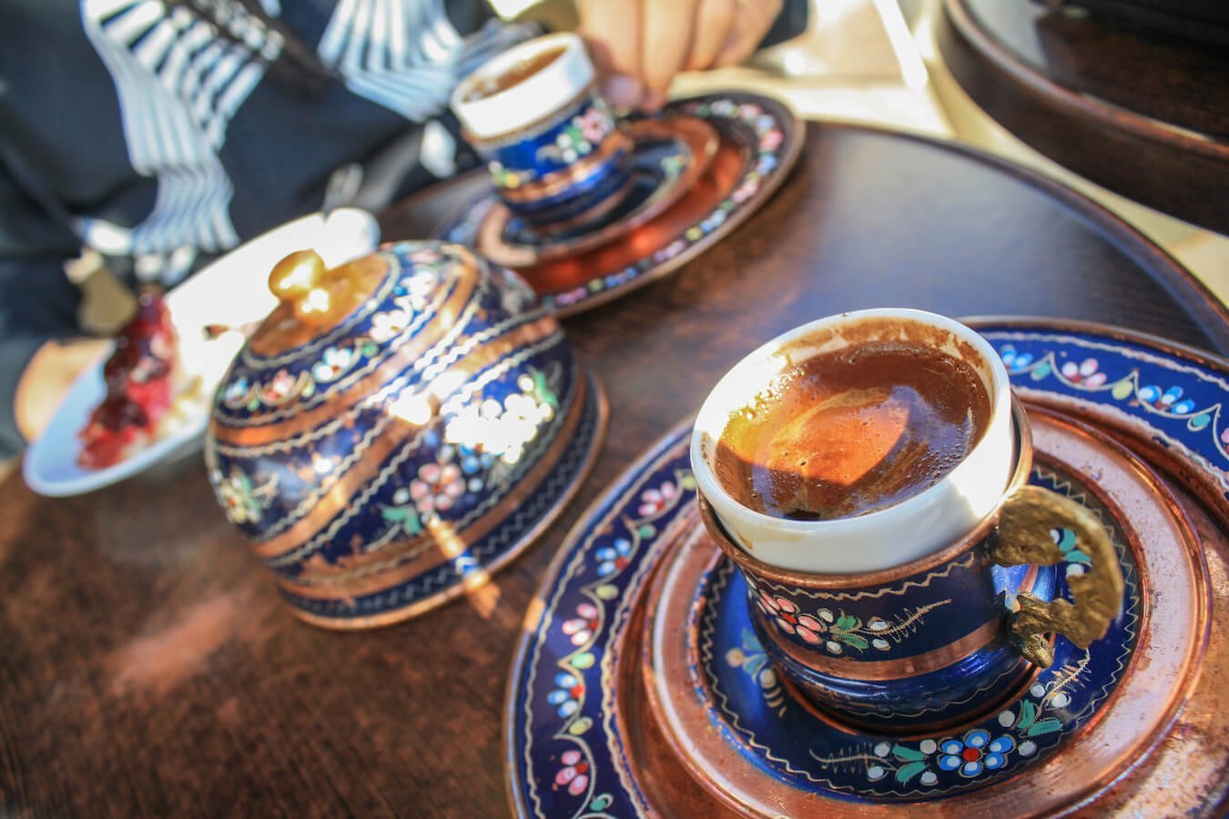 Turkish coffee taken in the streets of Istanbul