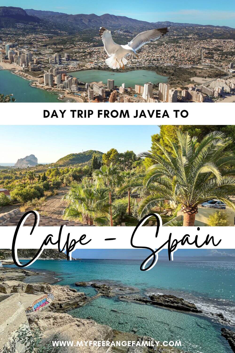 An image to encourage readers to save this blog - Day trip from Javea to Calpe, Spain