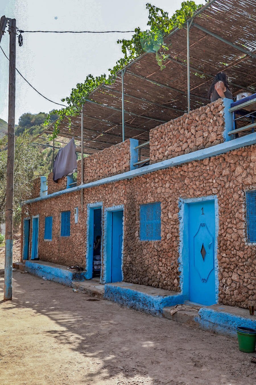 The camping accommodation available for tourists who come to visit the Akchour and God's Bridge trail.