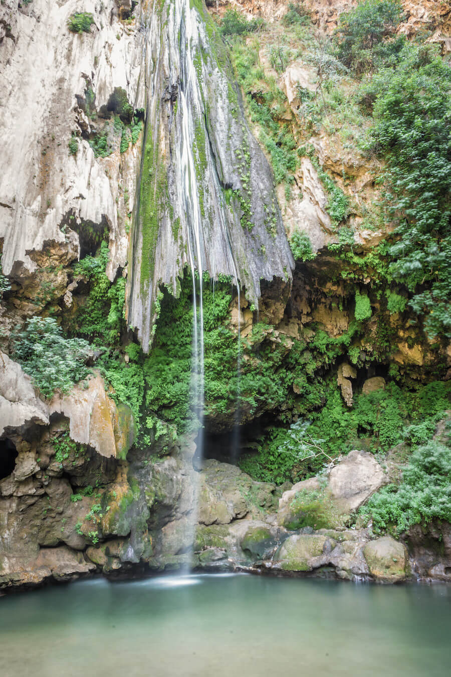 The Grand Cascade or Big Waterfalls of Akchour on a God's Bridge day trip from Chefchaouen.