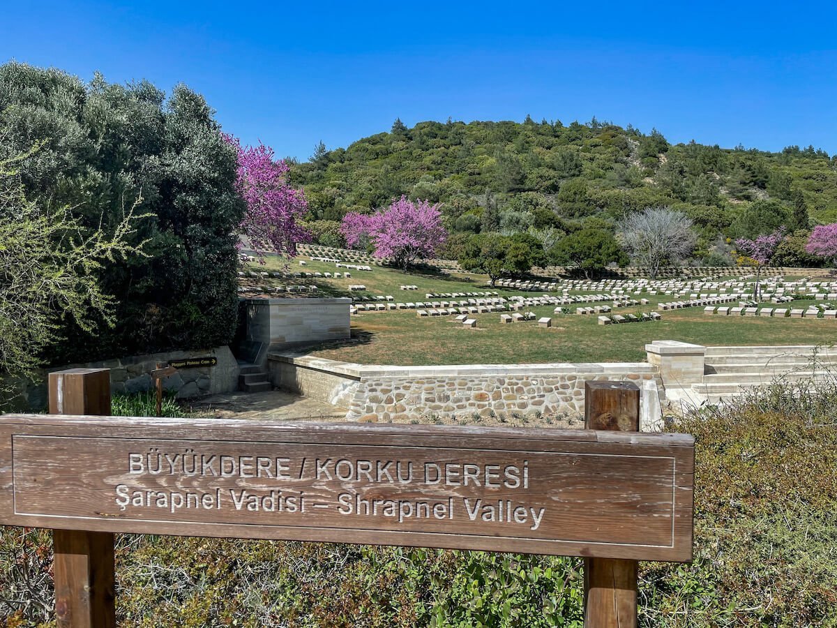 Shrapnel Valley at Gallipoli Turkey