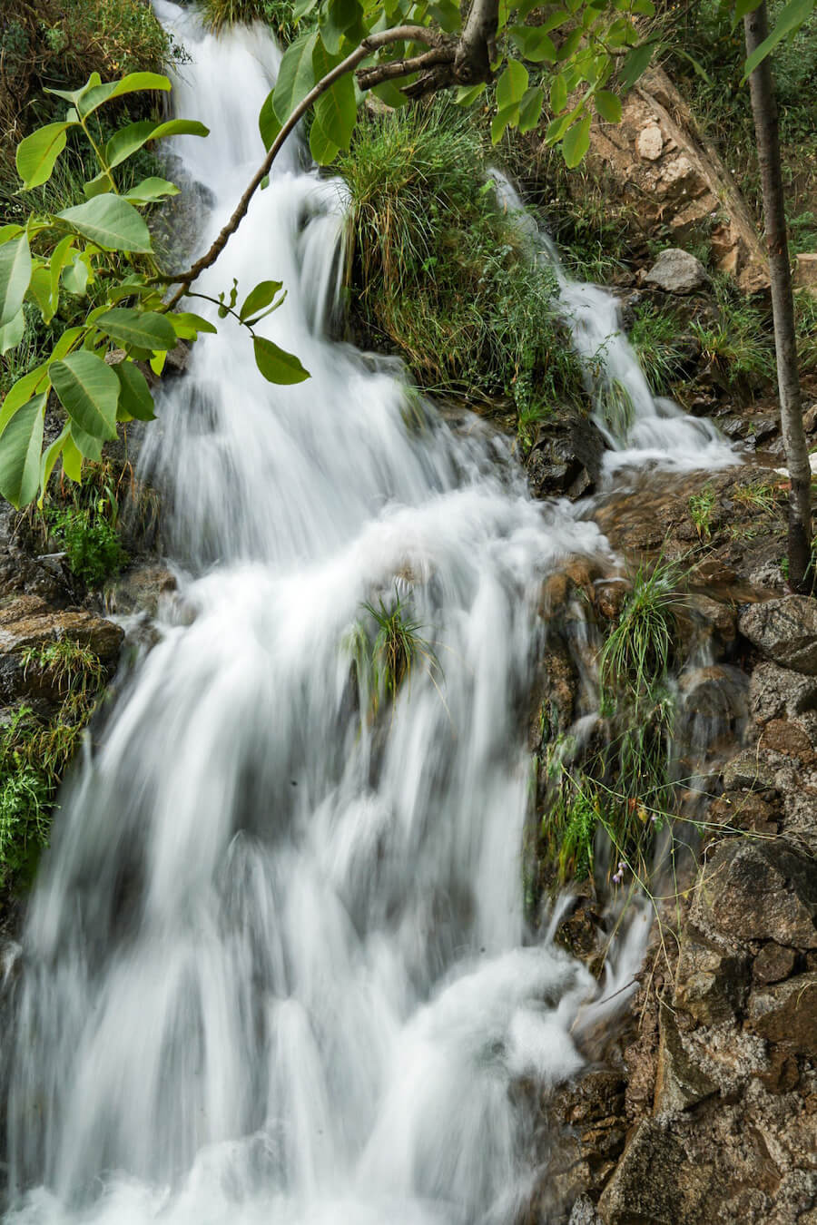 A small waterfall in the Atlas Mountain range of Morocco