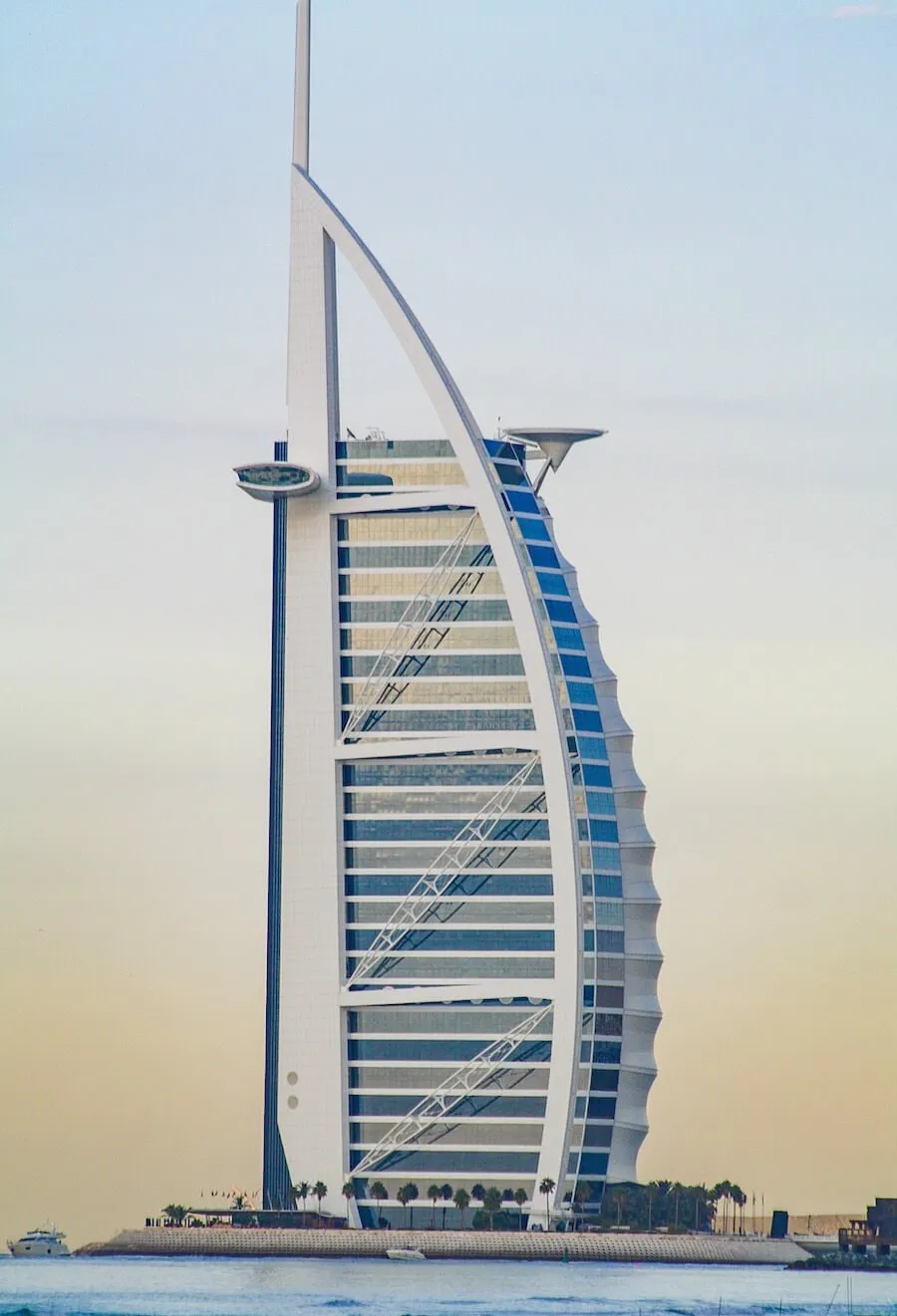 The Burj al Arab at sunset is one of the best times to visit 