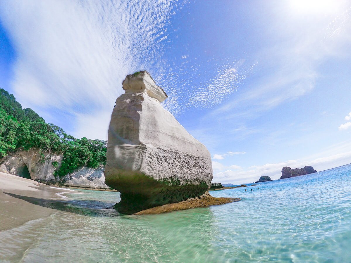 Cathedral Cove in New Zealand features in the movie Narnia