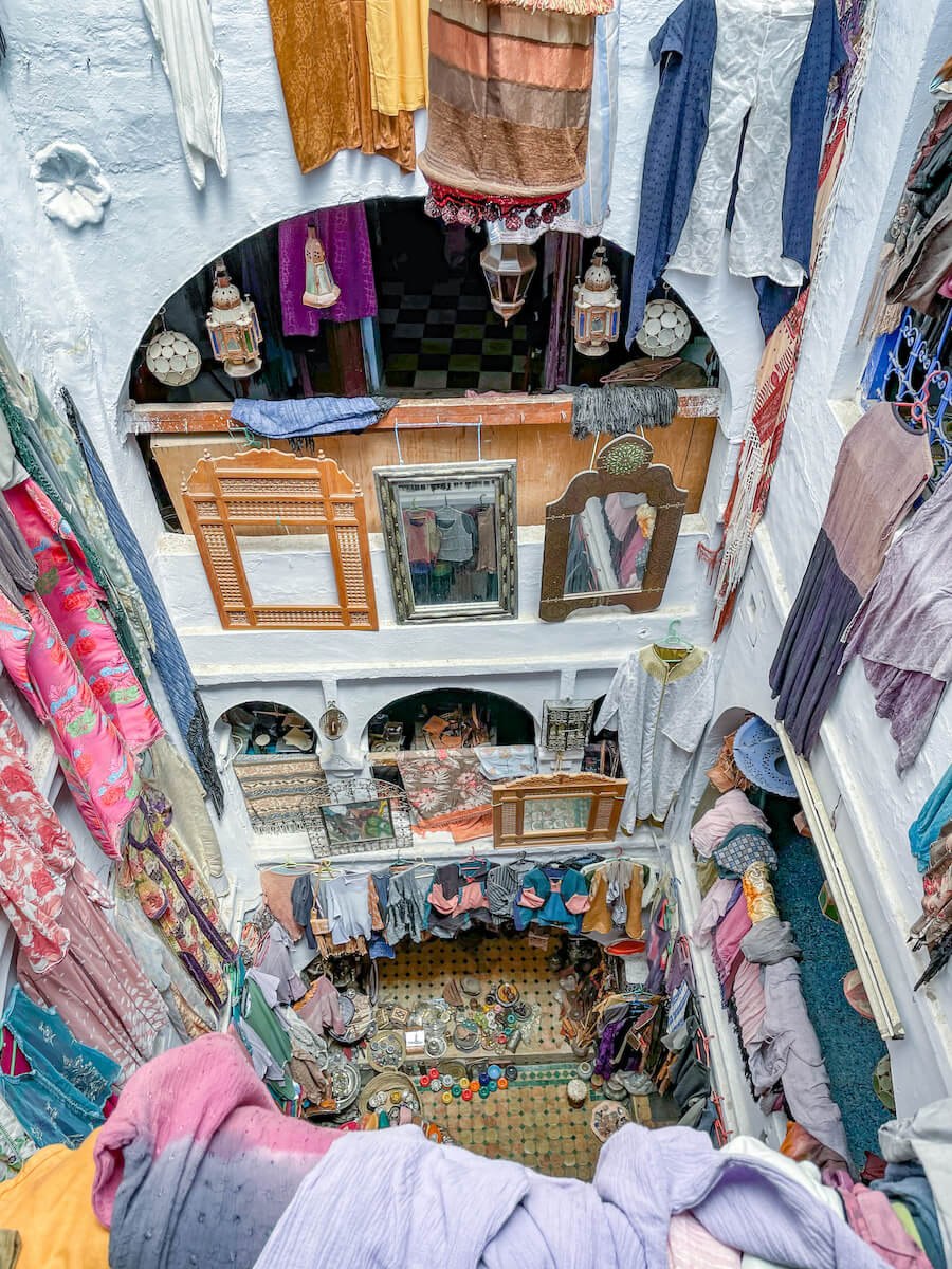 Shopping in the riad style bazaars of the Chefchaouen medina - one of the top things to do in Chefchaouen