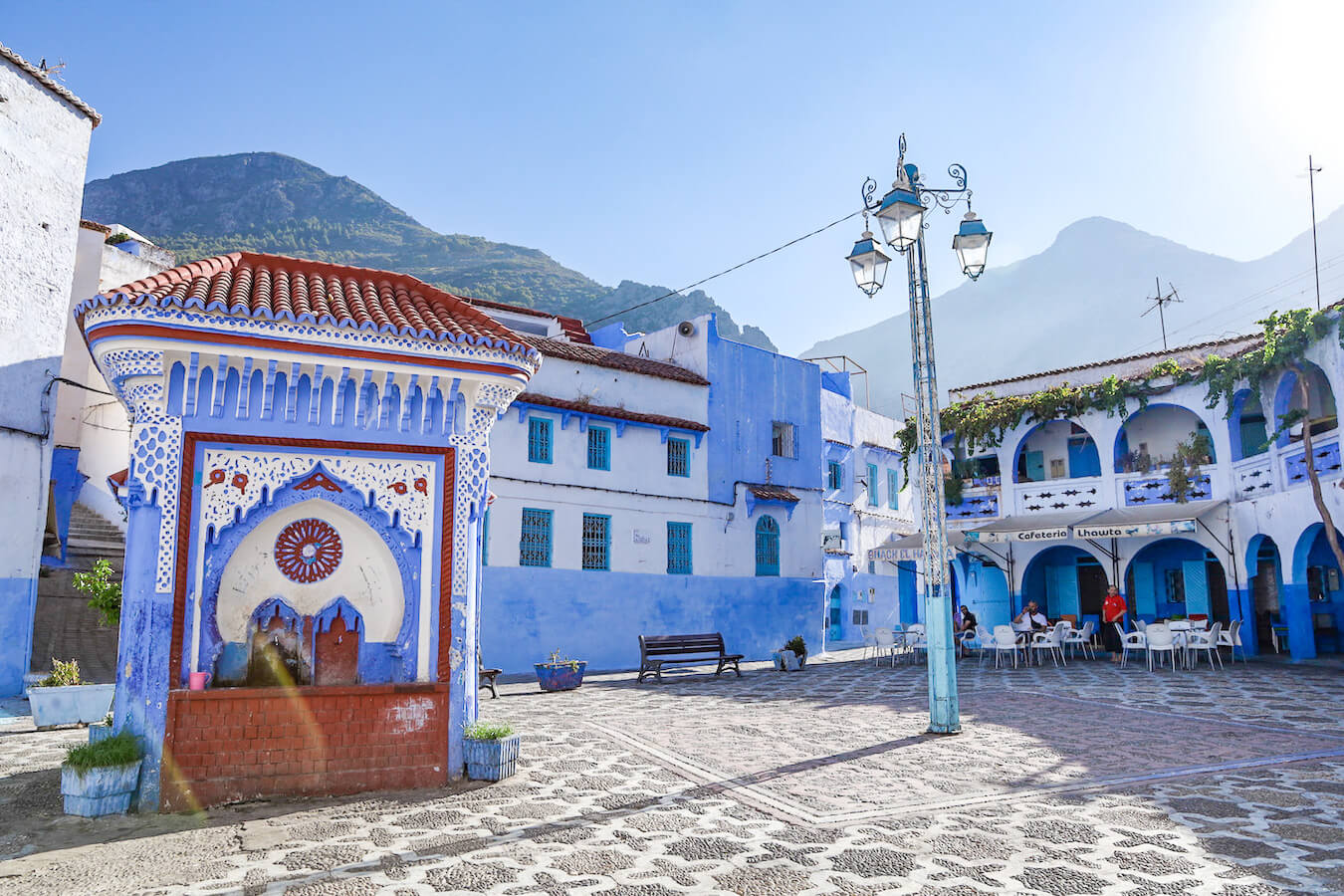 The pretty blue streets of Chefchaouen and the Plaza Haouta - One of the top things to do for a Chefchaouen itinerary