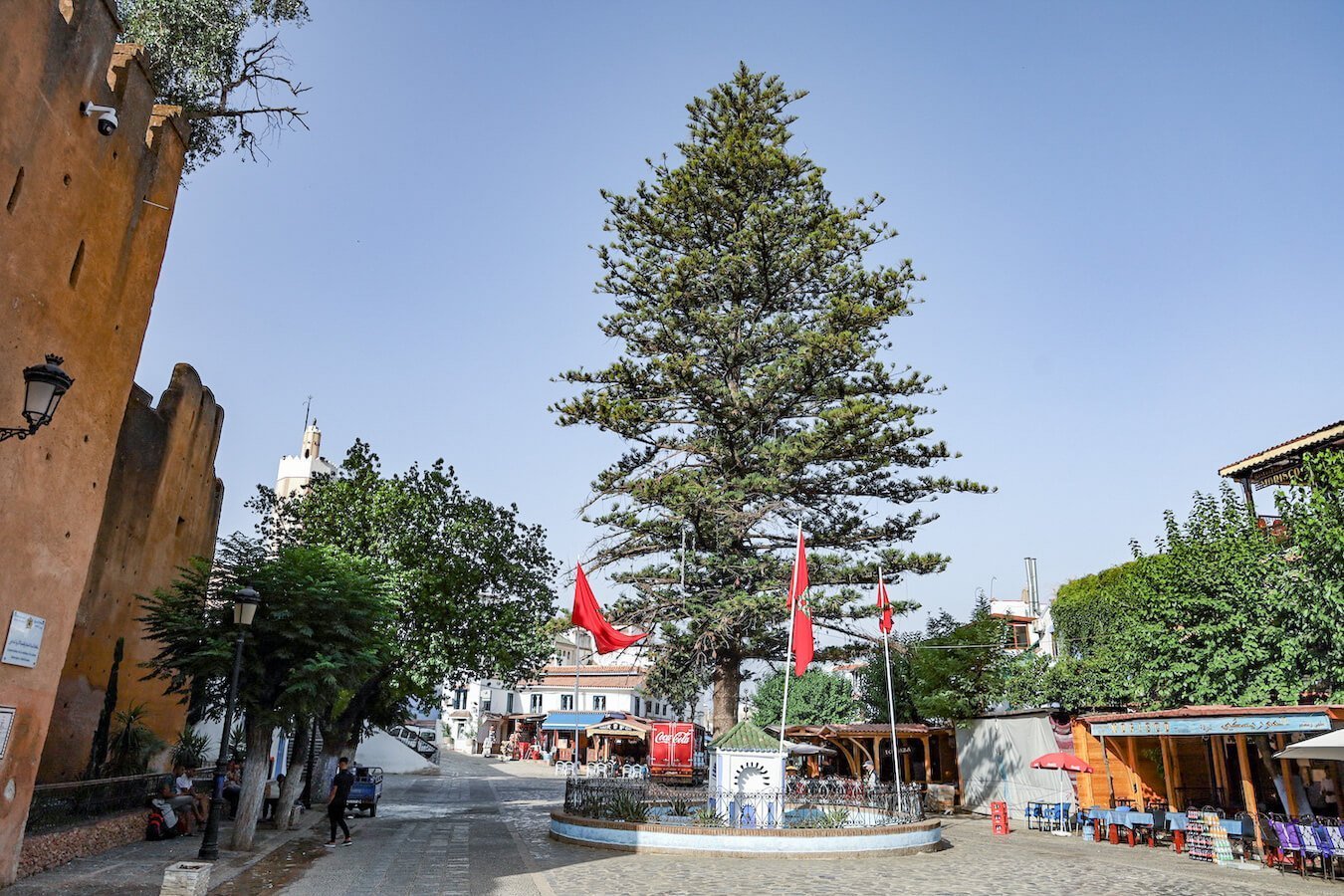 The Plaza Outa El Hammam in Chefchaouen - a must see on a Morocco travel itinerary