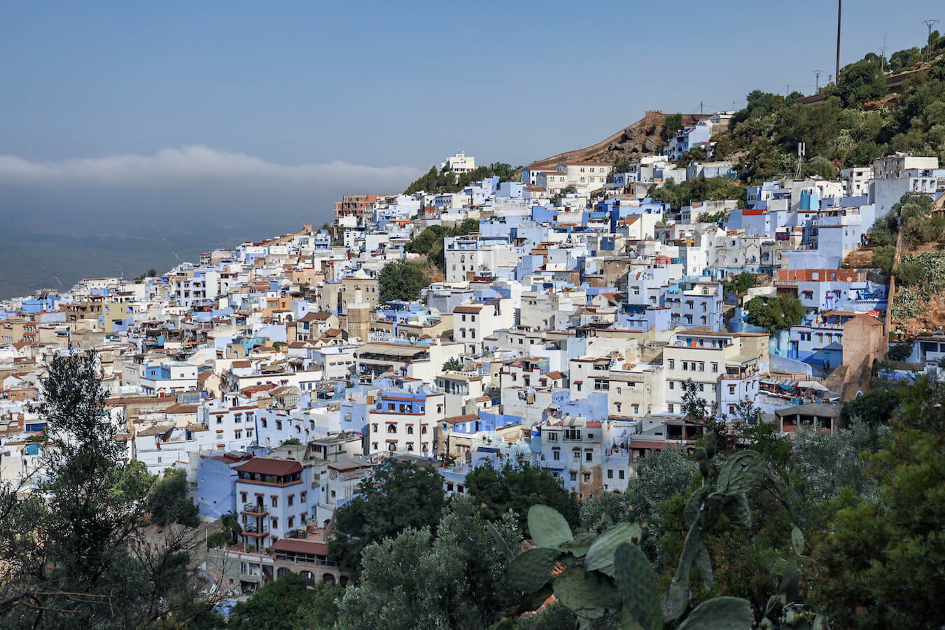 Lookout view of the Chefchaouen village in Morocco