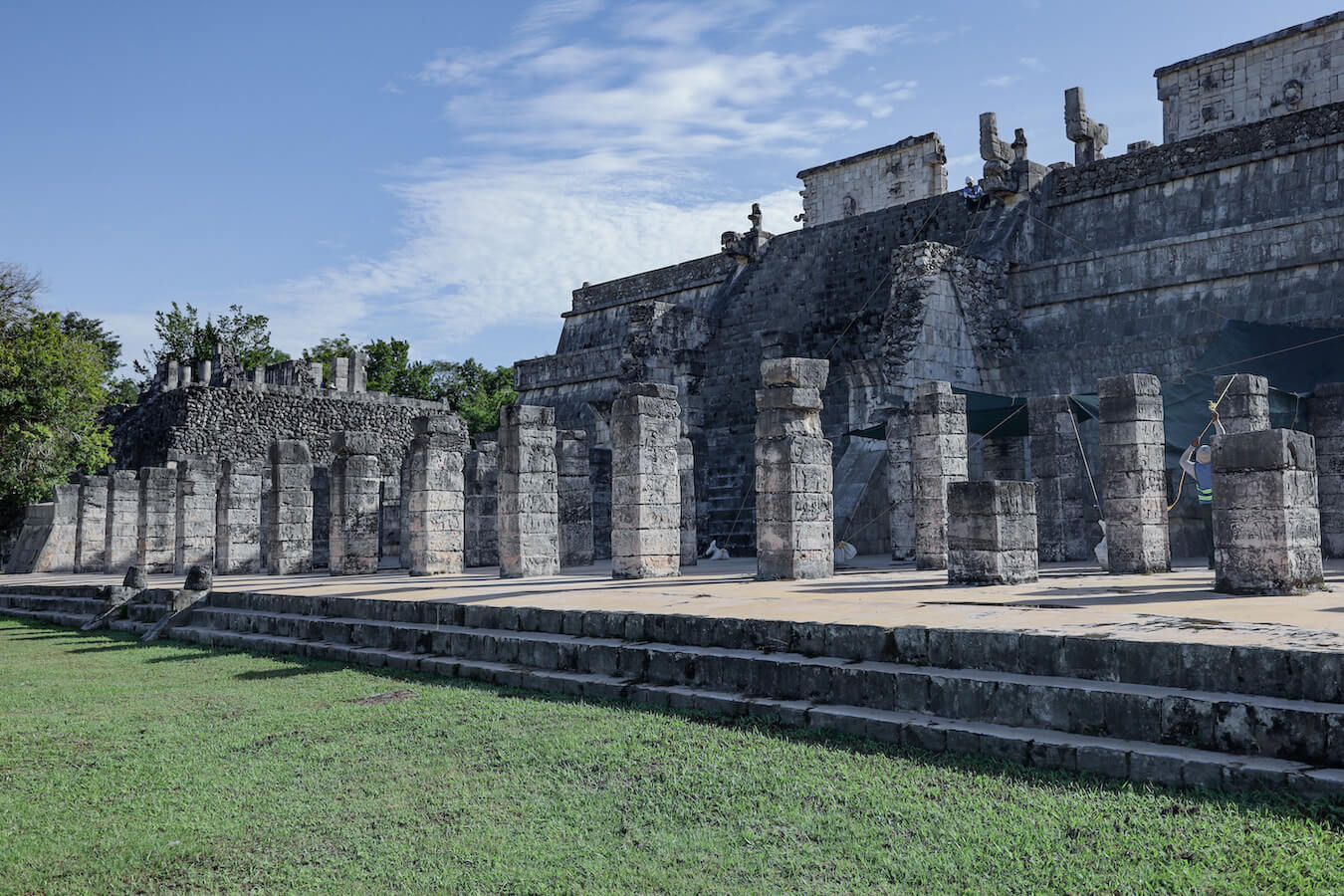 The Temple of the Warriors at Chichén Itzá.  Our self-guided tour helps visitors understand this impressive structure without an organised group tour 