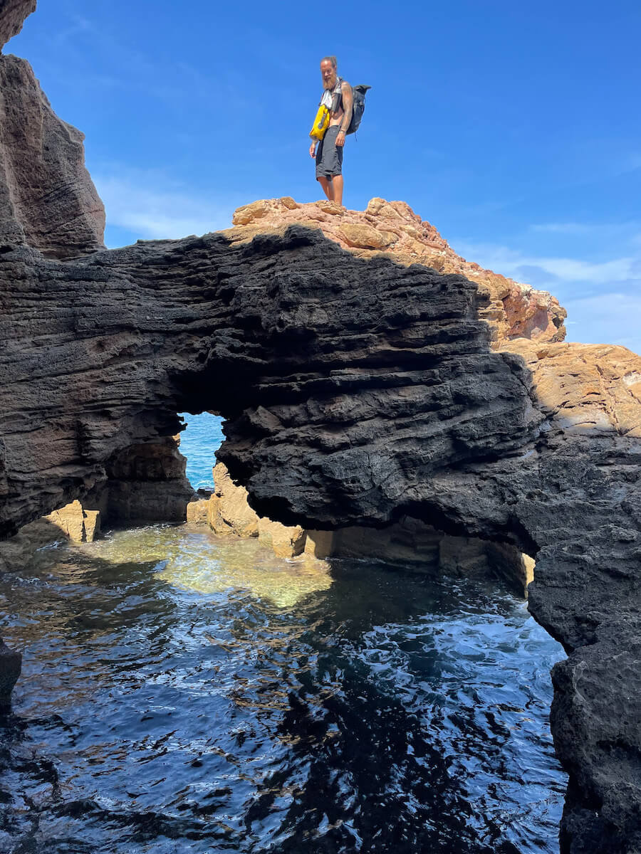 Swimming lagoons in sea caves in Javea and Denia.