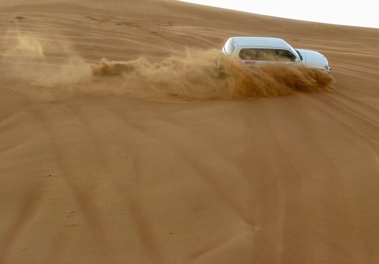 Landcruiser 4x4 dune bashing on Dubai desert safari