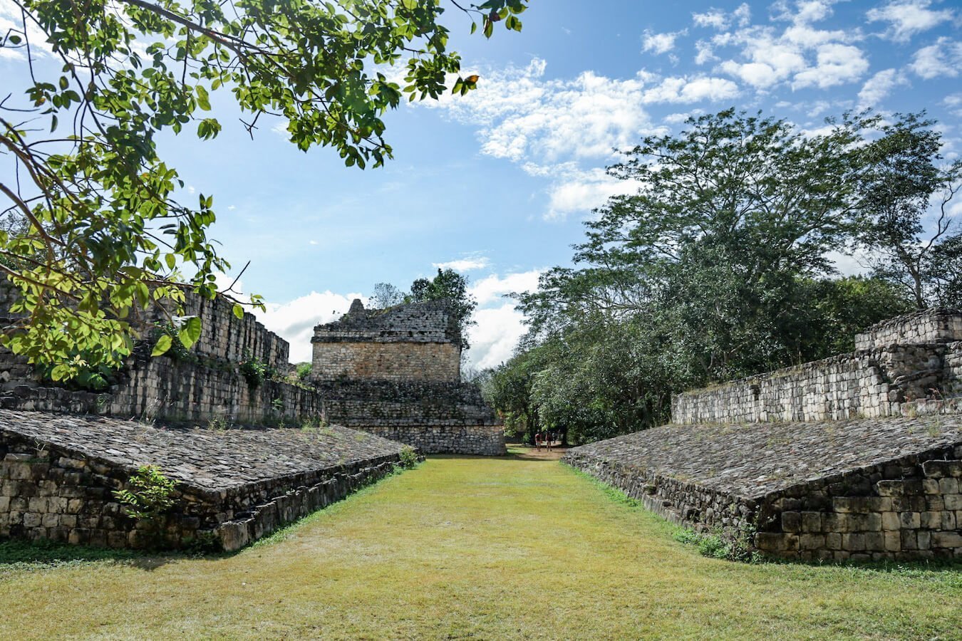 The Ball Court at Ek' Balam ruins without tourists, this site is more peaceful to visit than Chichén Itzá because of the fewer crowds
