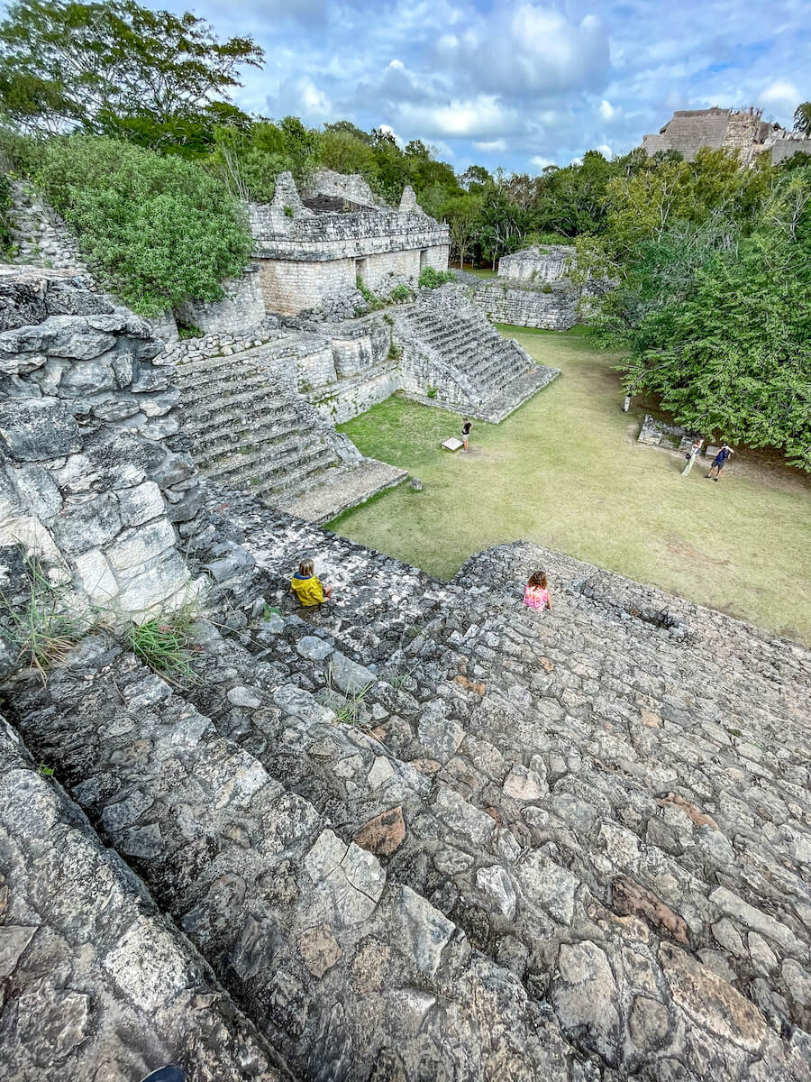 The Ek' Balam ruins are quieter when visited from Valladolid, early in the morning or late in the day.