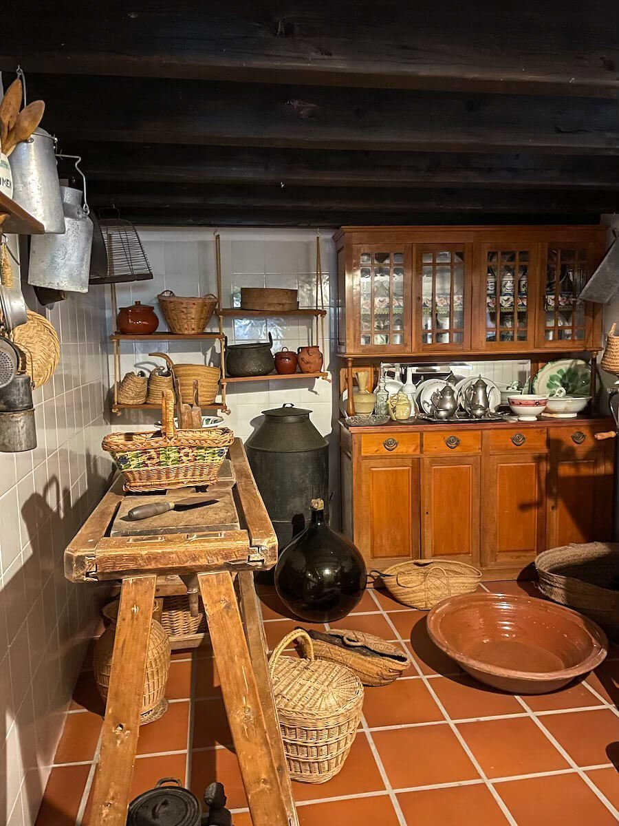 Inside the Casa Orduña Museum, historical kitchen display