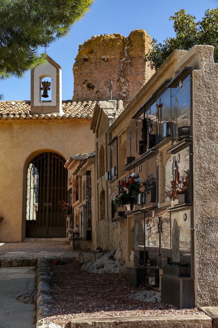 The cemetery inside Guadalest Castle