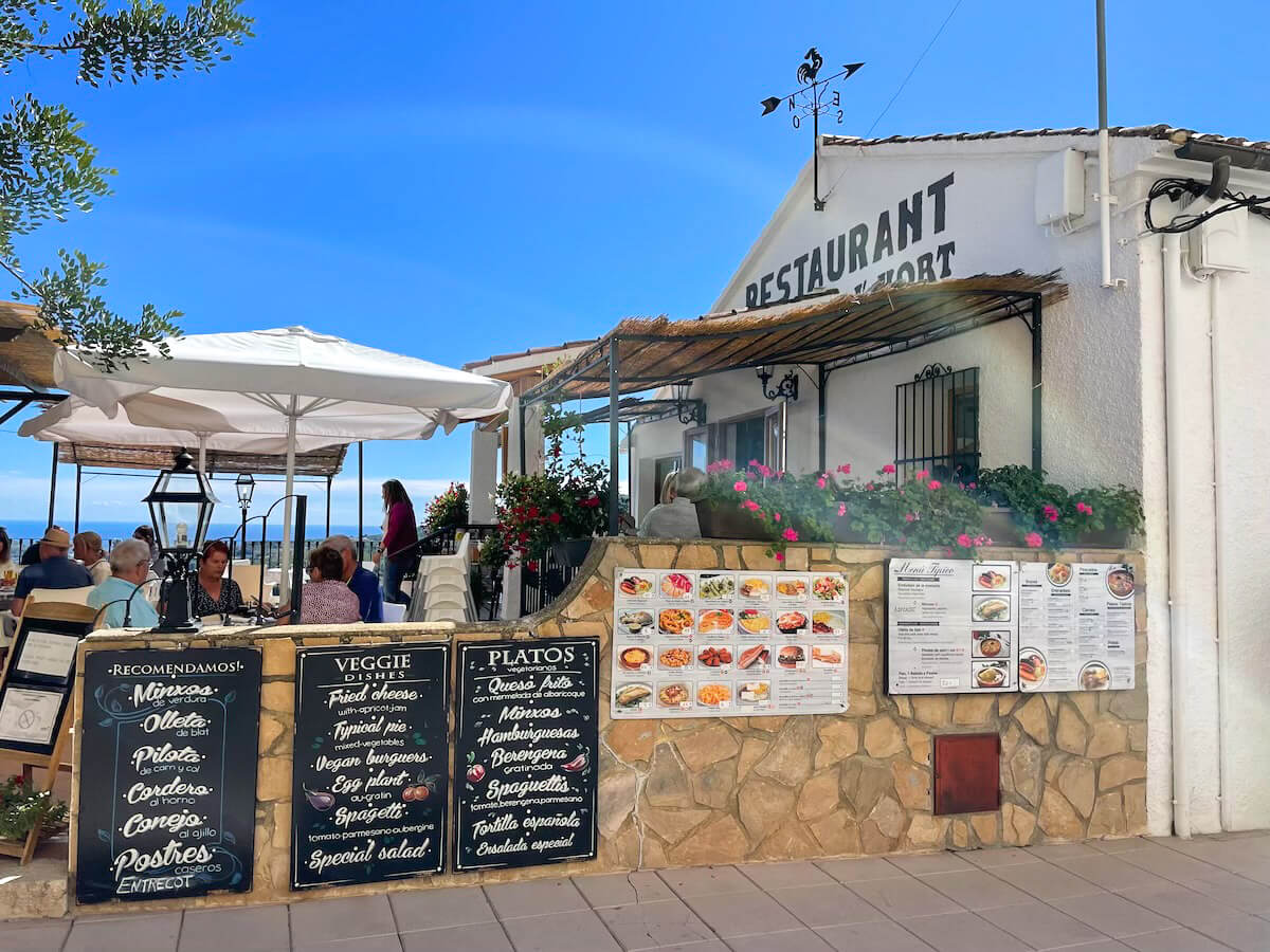 The L'Hort Restaurant in Castell de Guadalest.