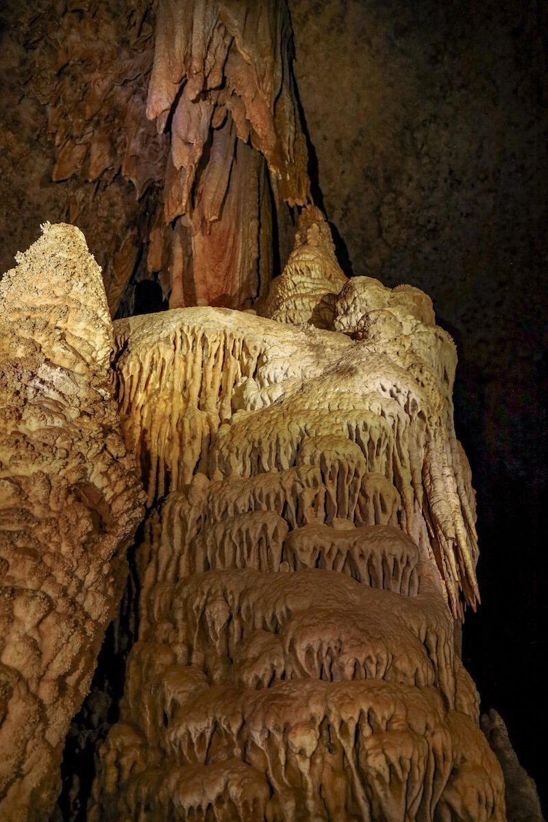 Stalactites and stalagmites are an impressive sight inside the Hoq Cave in Socotra