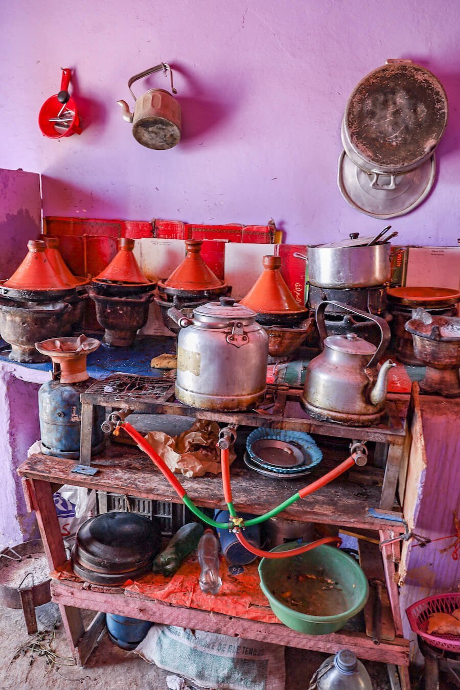 A tagine restaurant and tea house in Ida Ougourd Market 