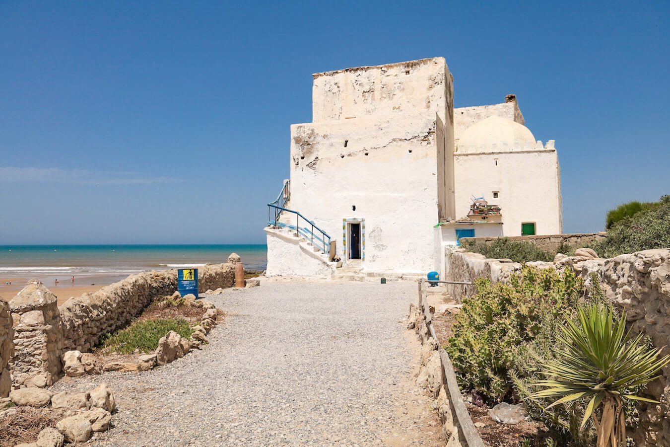 The shrine of Sidi Kaouki on the beach near Essaouira.