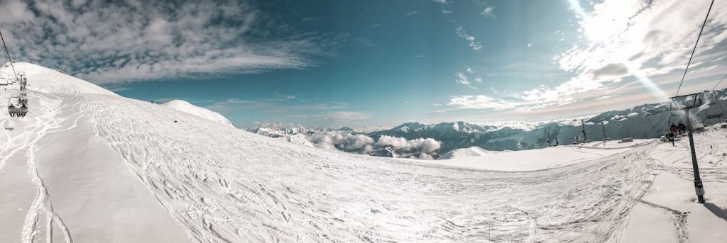 Gudauri info and skiing slopes - a birds eye view.