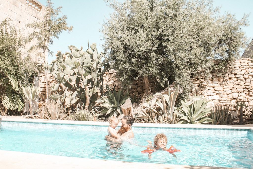 malta airbnb with kids in the pool
