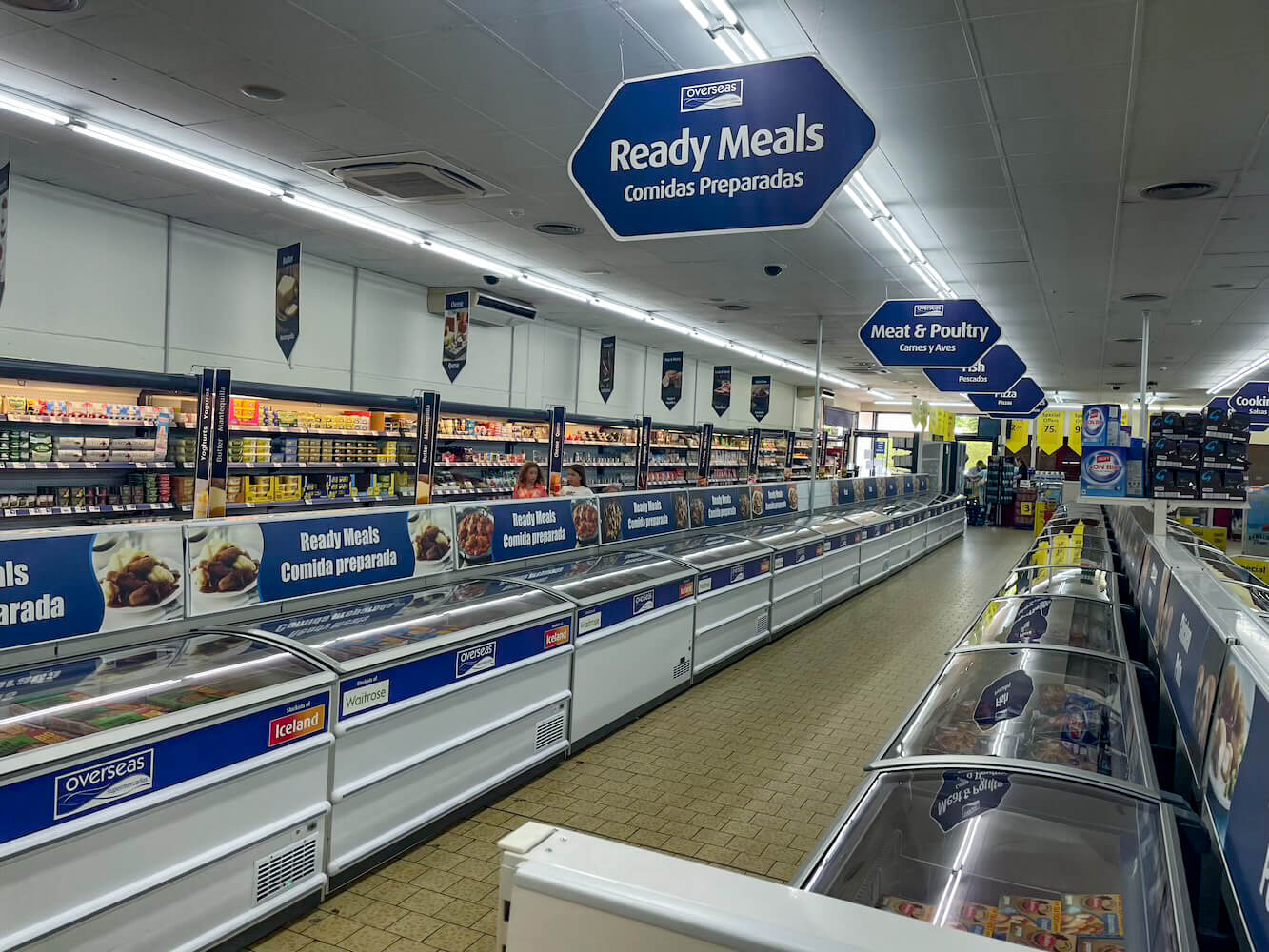 The Overseas / Iceland Supermarket in Javea - a favourite among British holiday makers.