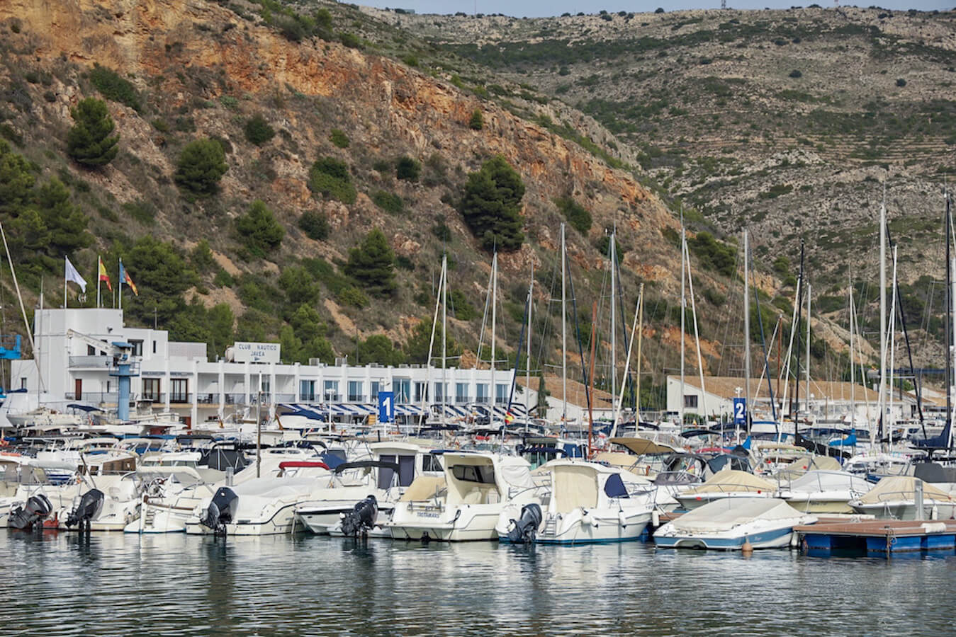 Boats lined up in the Xabia / Javea Port