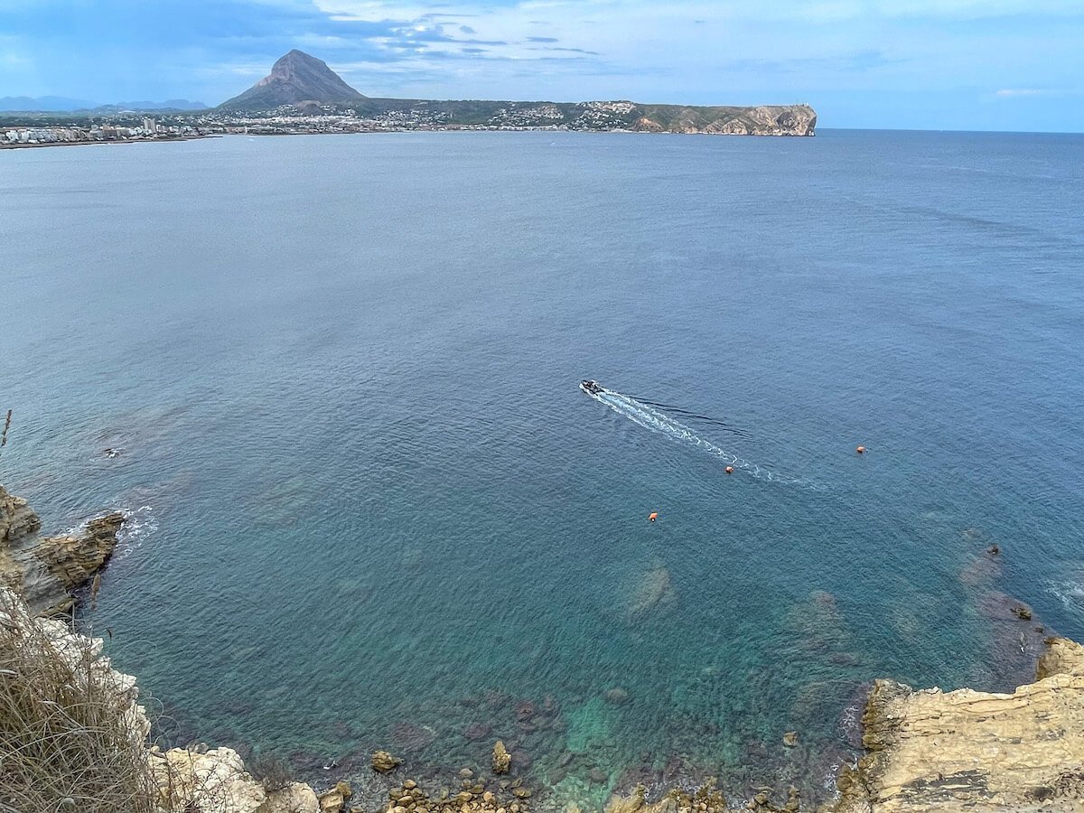 Views from one of the walks to Cap Prim Mirador in Javea, Spain towards Montgo.