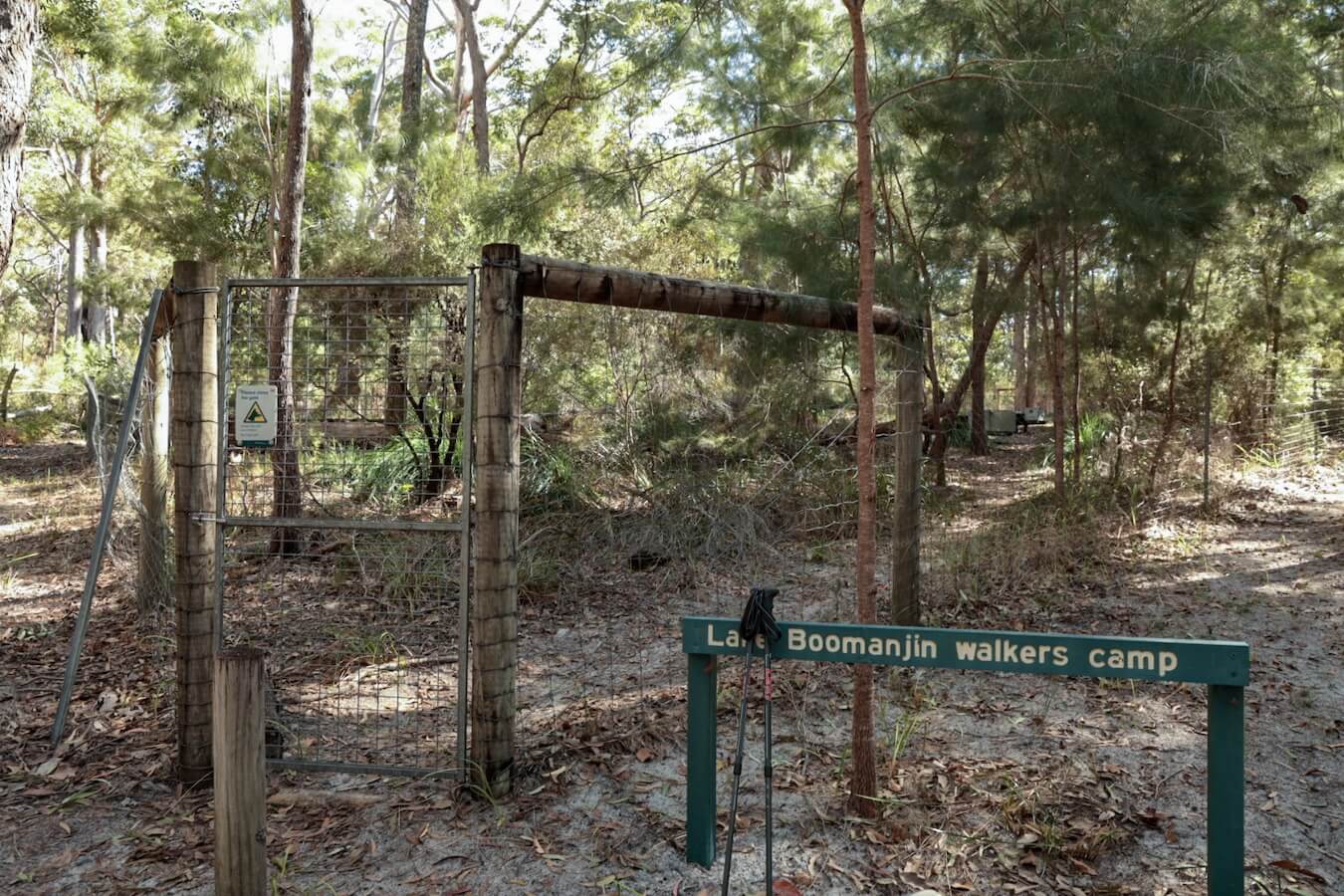 The Boomanjin fenced campsite on K'gari Island