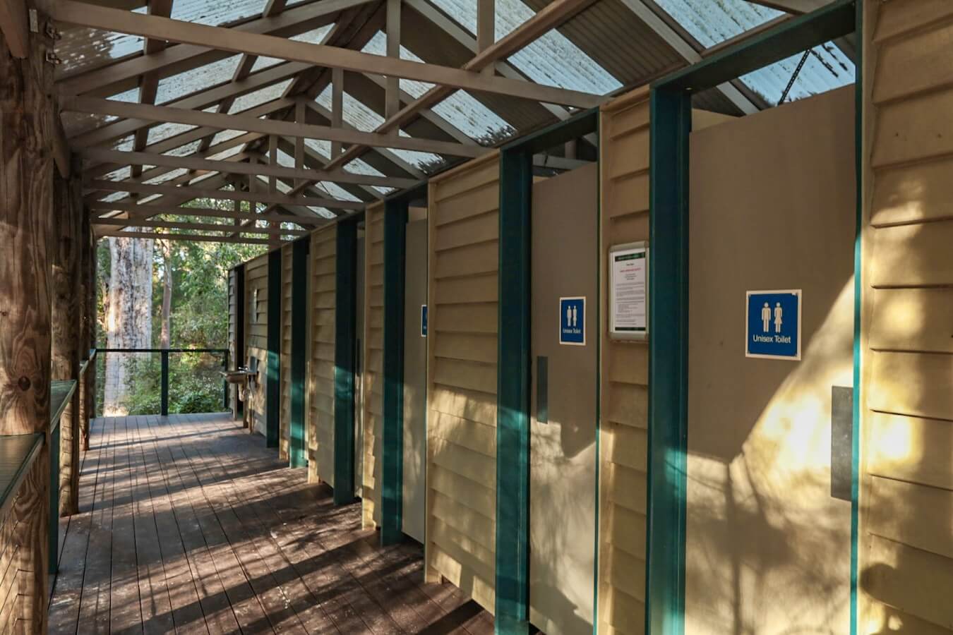 The unisex toilets at Lake McKenzie, Fraser Island, Australia.