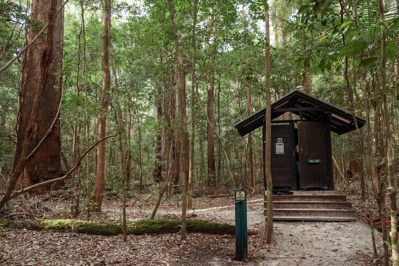 The toilet at Valley of the Giants at the walkers camp on K'gari Great Walk (Fraser Island)