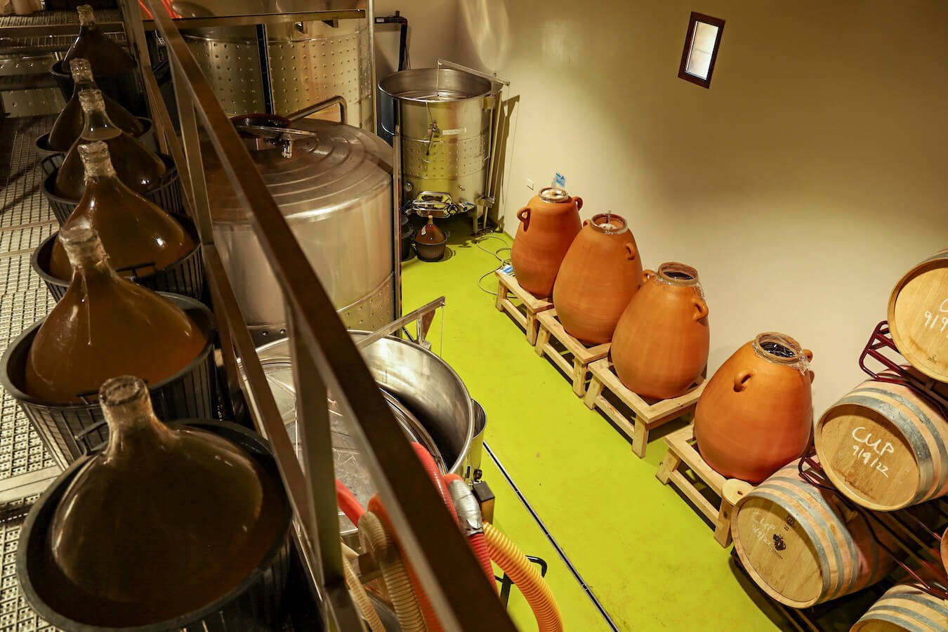 The cellar at Les Freses Winery in Javea / Xabia.