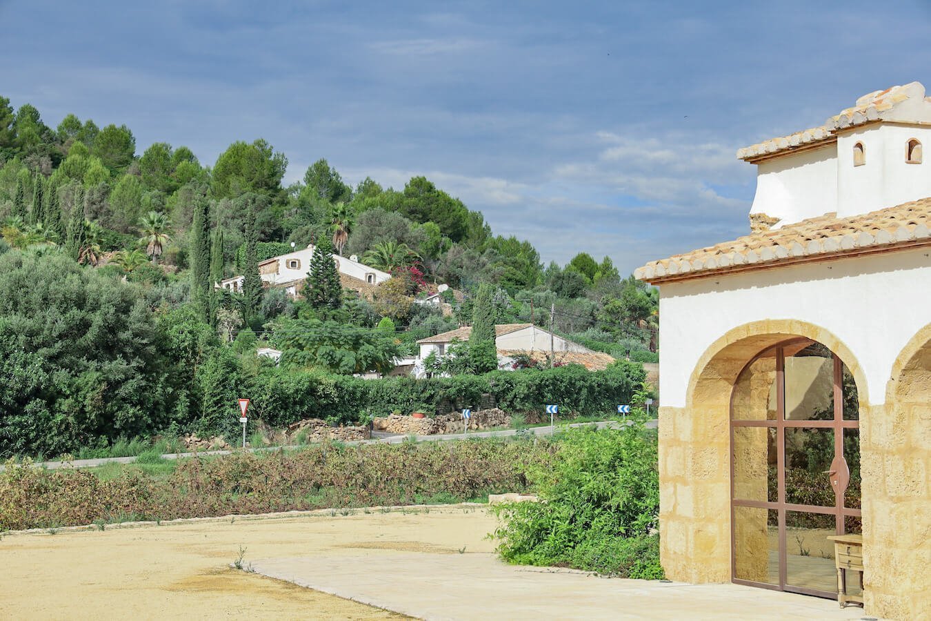 The road leading towards Les Freses Winery in Javea / Xabia.