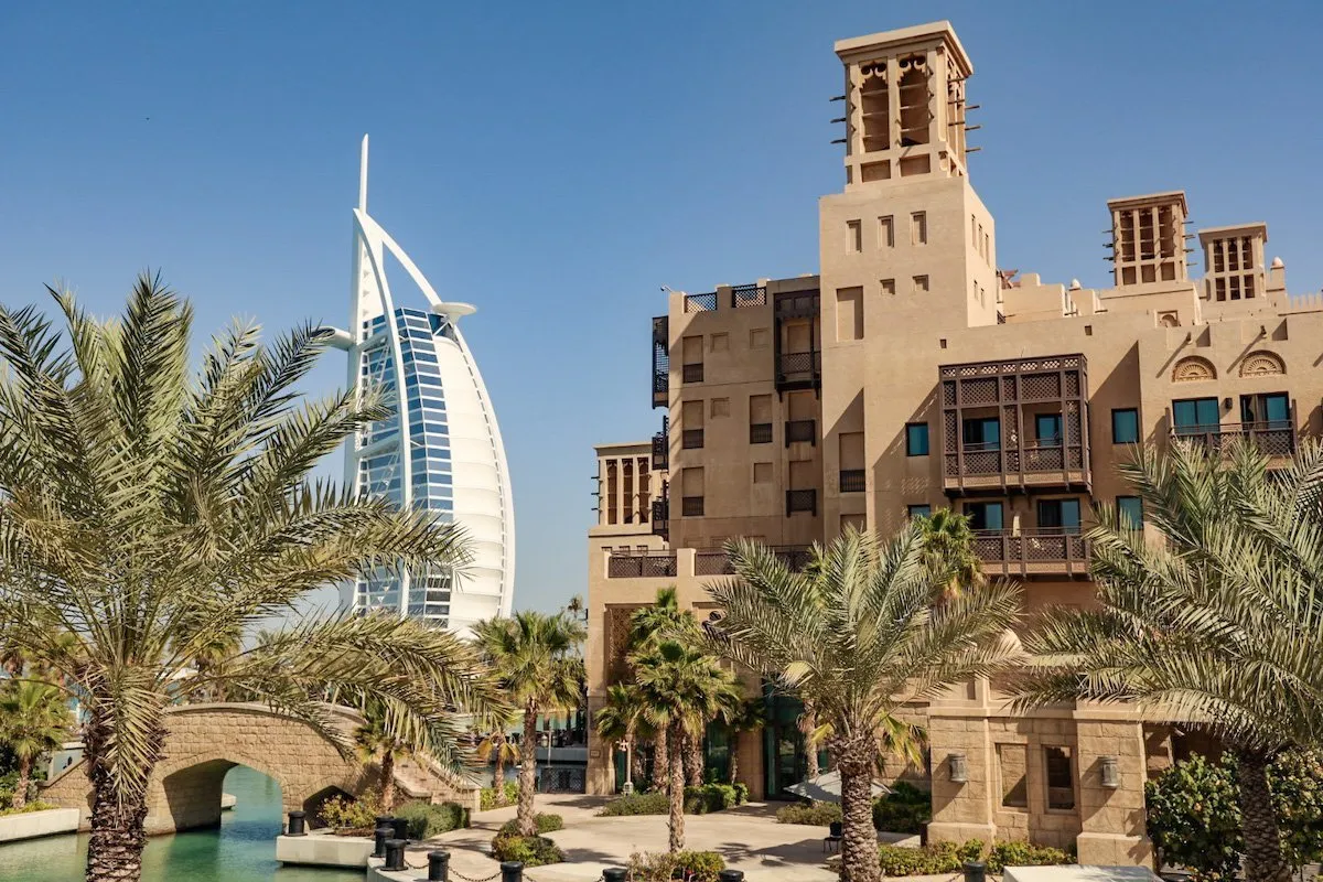 Burj Al Arab and Souk Madinat Jumeirah are some of the most beautiful places to visit in Dubai, United Arab Emirates