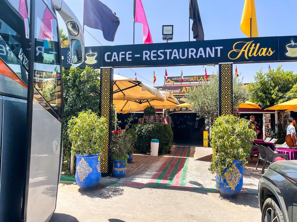 A lunch stop when taking the SupraTours bus in Morocco