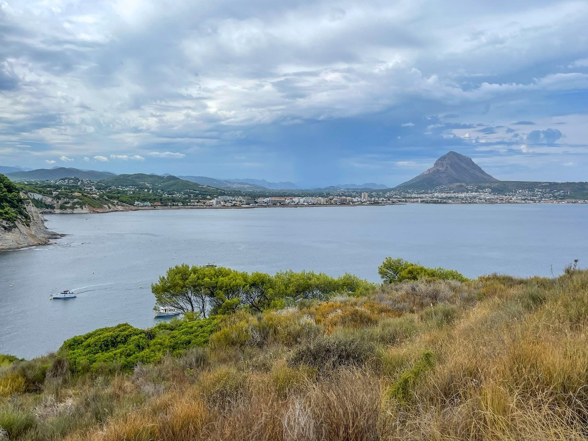 Mirador or lookout from Cap Prim towards Javea / Xabia and the majestic Montgo Massif
