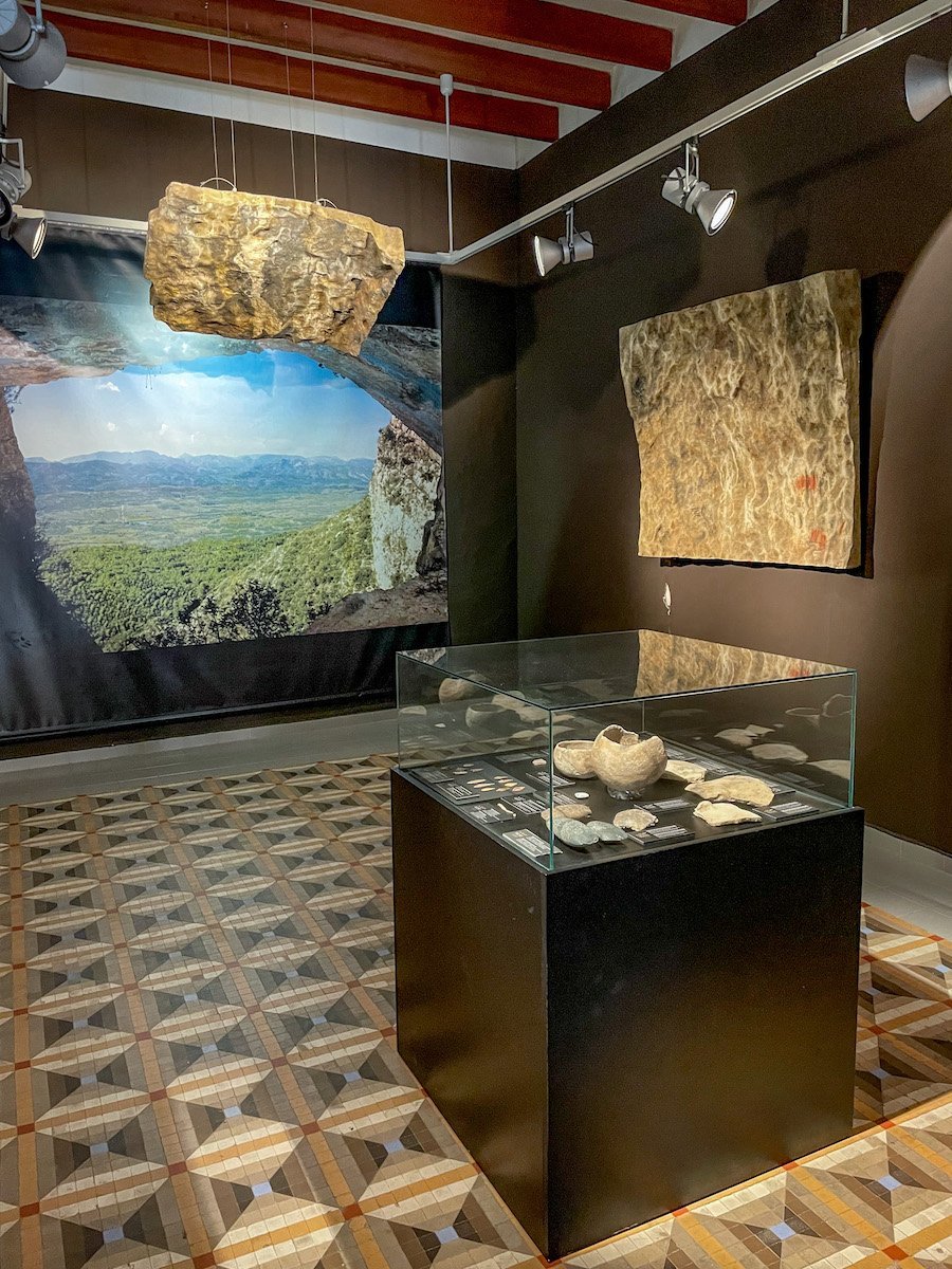 The Museum in old town in Javea with the display of the archaeological findings from Cova Barranc del Migdia on Montgo