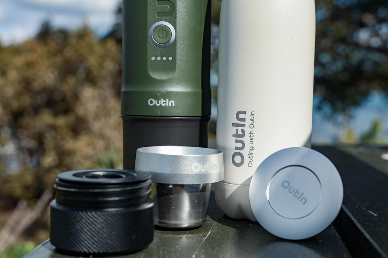 The full OutIn coffee kit with Basket Plus kit