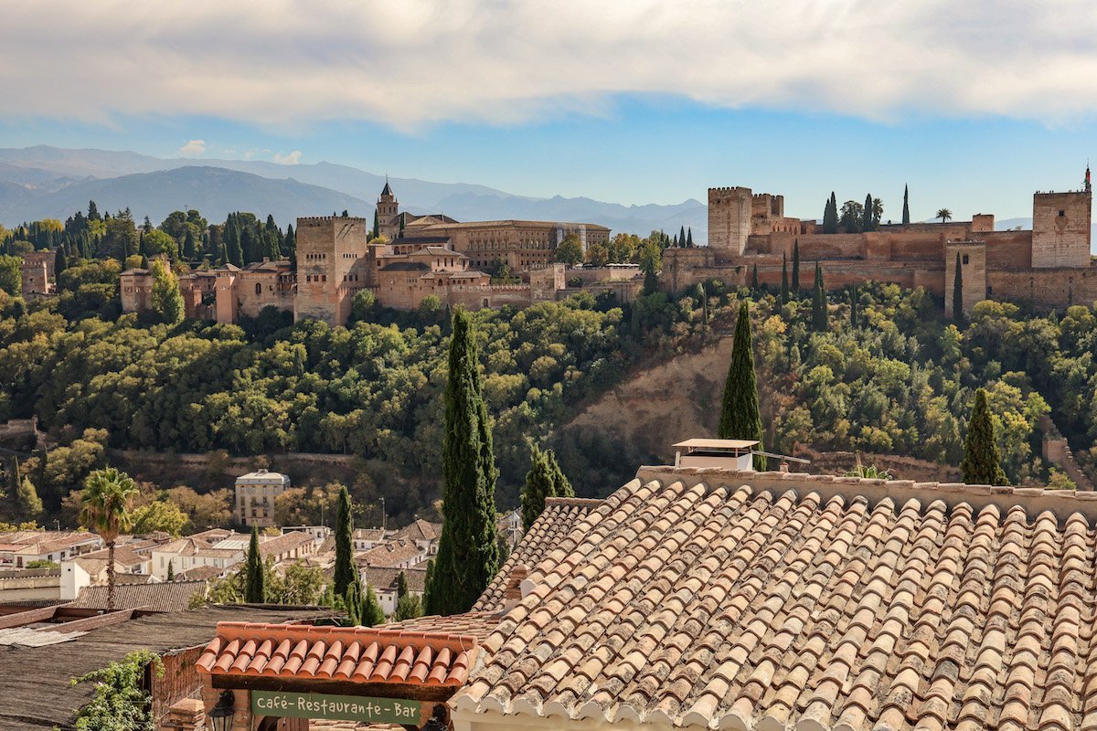 View of alhambra in southern spain Granada