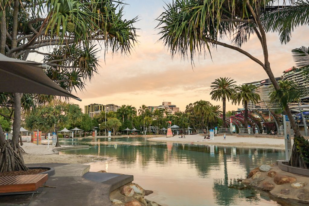 Lagoons in Southbank - exploring Brisbane on a budget