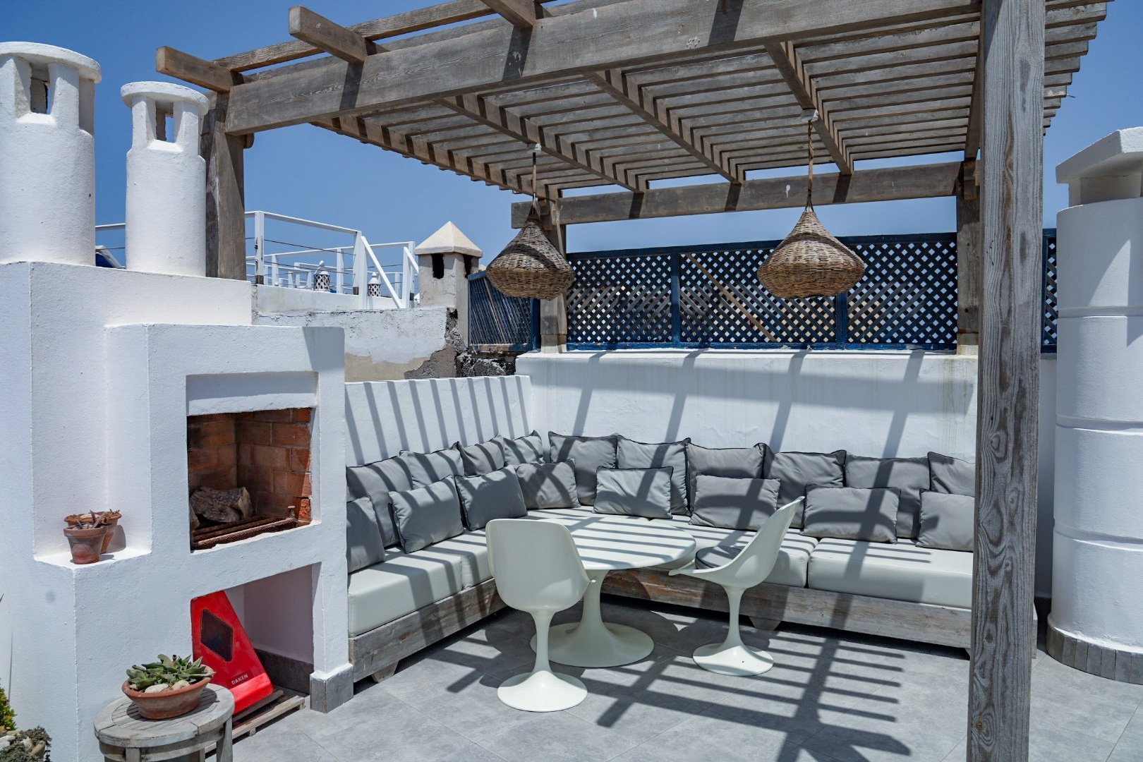 the rooftop terrace in Riad Dar Maya